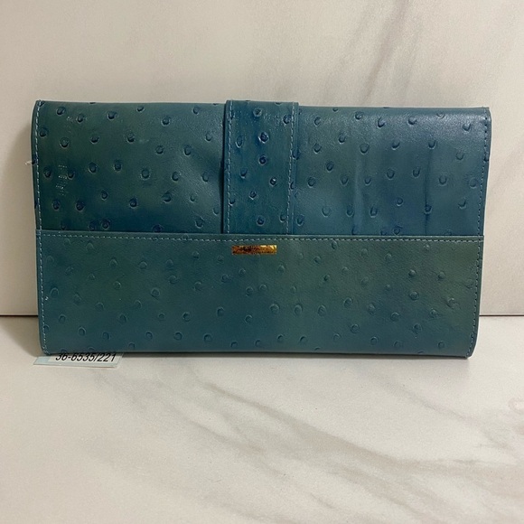 Rowallan of Scotland ‘Lydia’ embossed ostrich leather clutch handbag - Picture 4 of 7